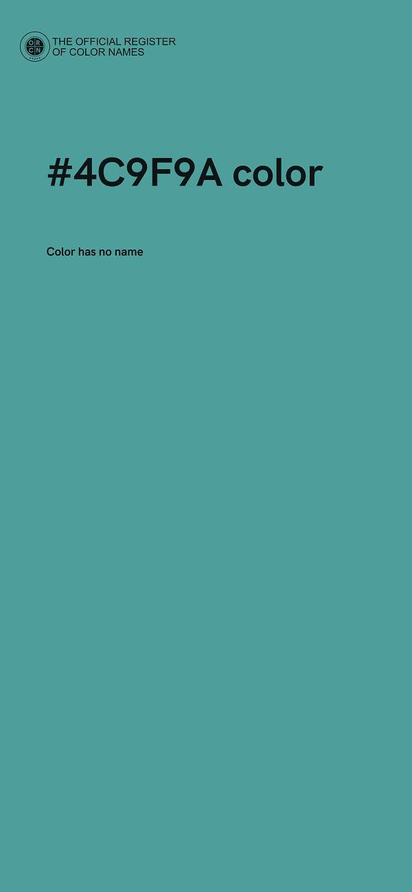 #4C9F9A color image