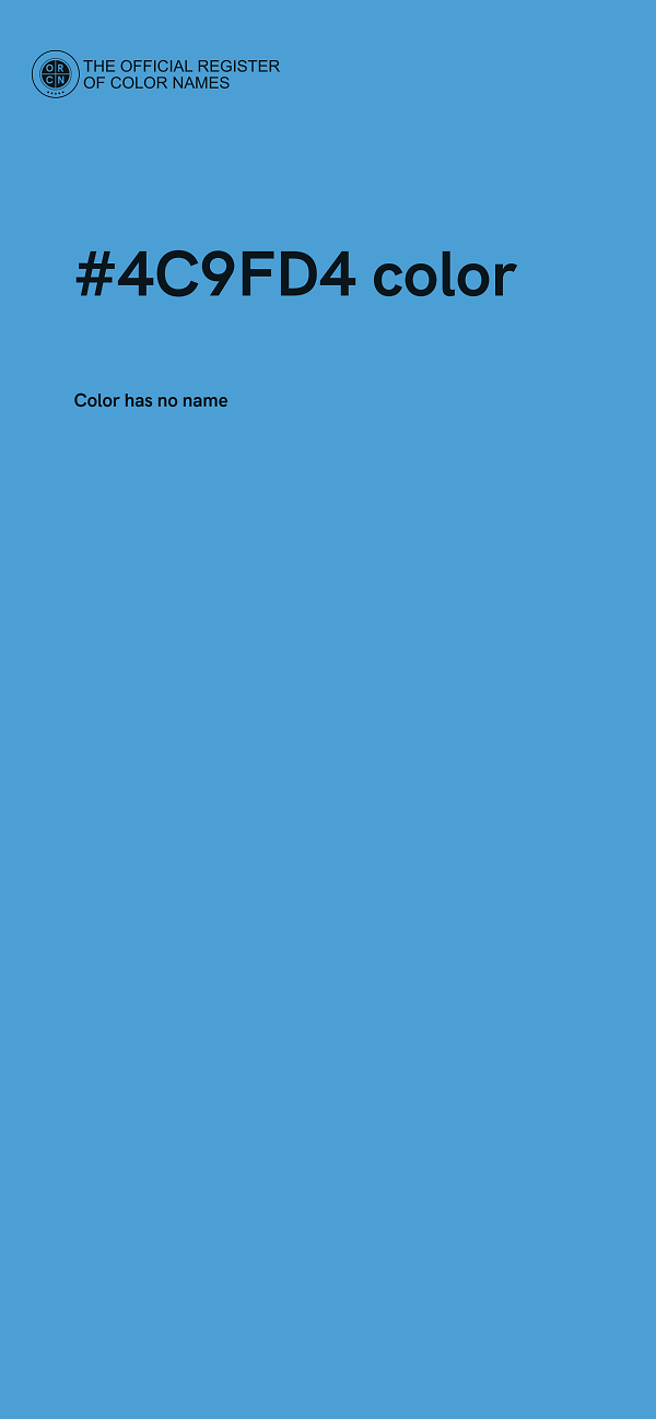 #4C9FD4 color image