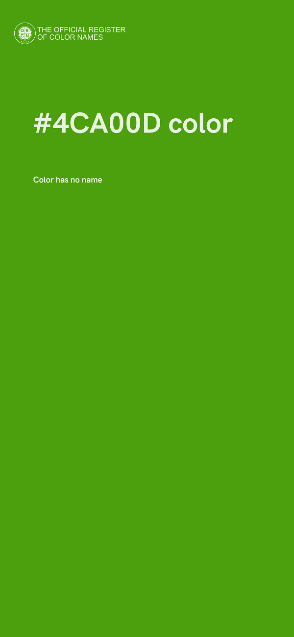 #4CA00D color image