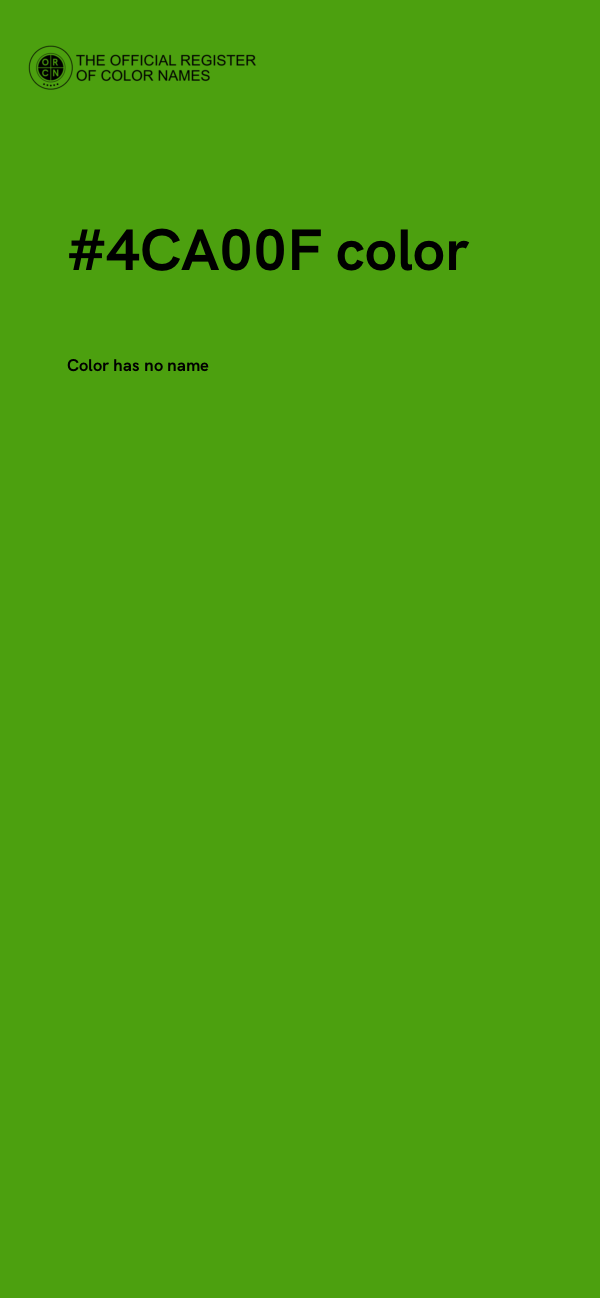 #4CA00F color image