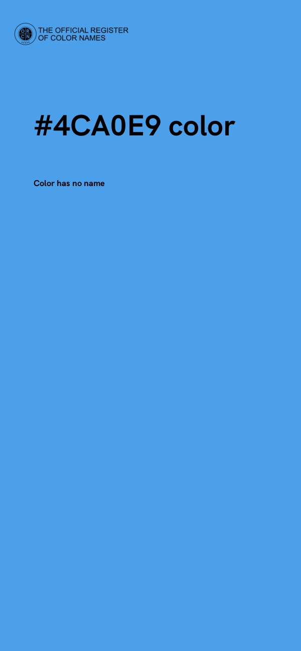 #4CA0E9 color image