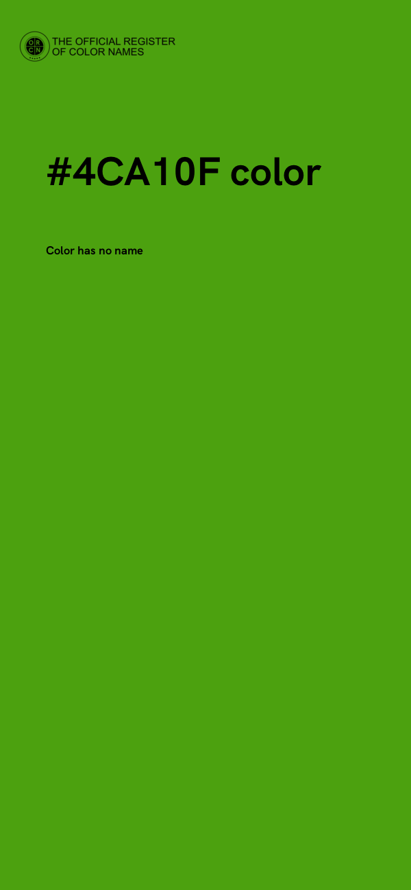 #4CA10F color image