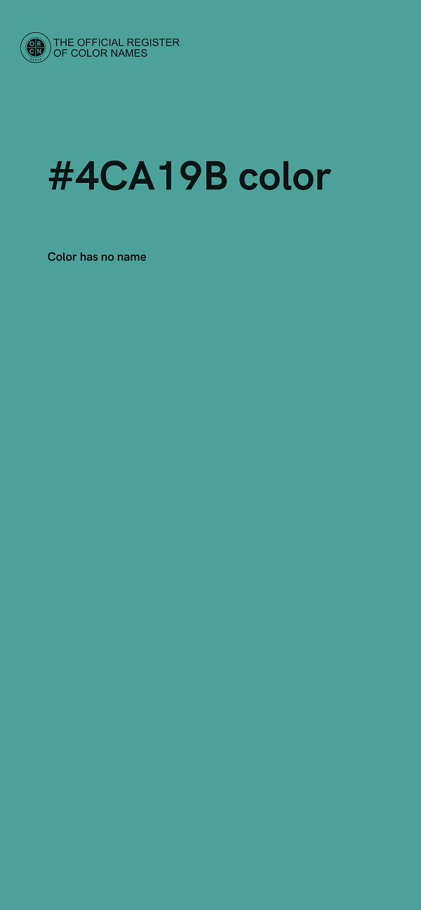 #4CA19B color image