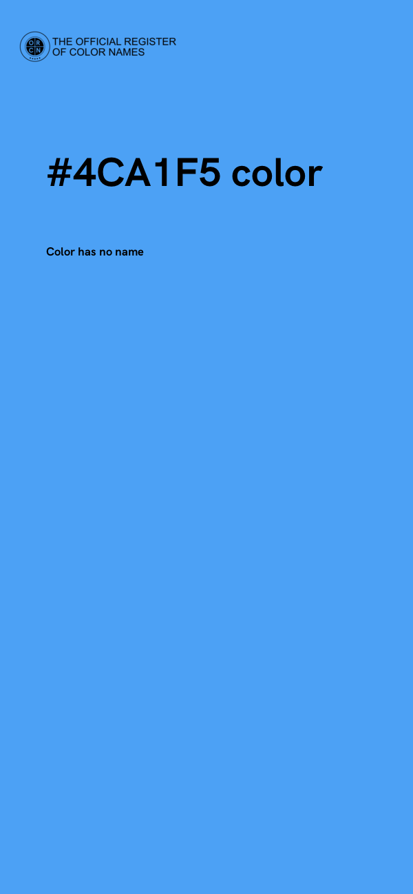 #4CA1F5 color image
