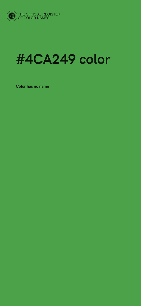 #4CA249 color image