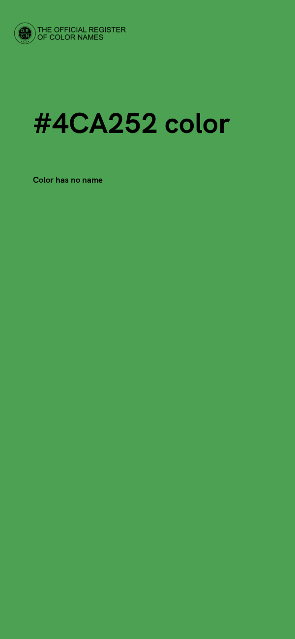 #4CA252 color image