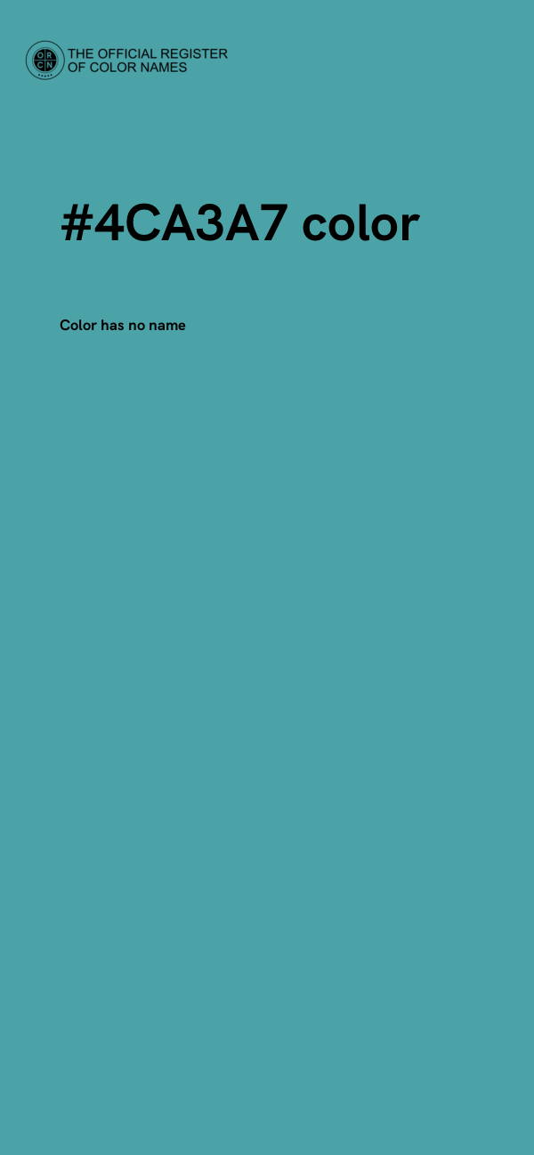 #4CA3A7 color image