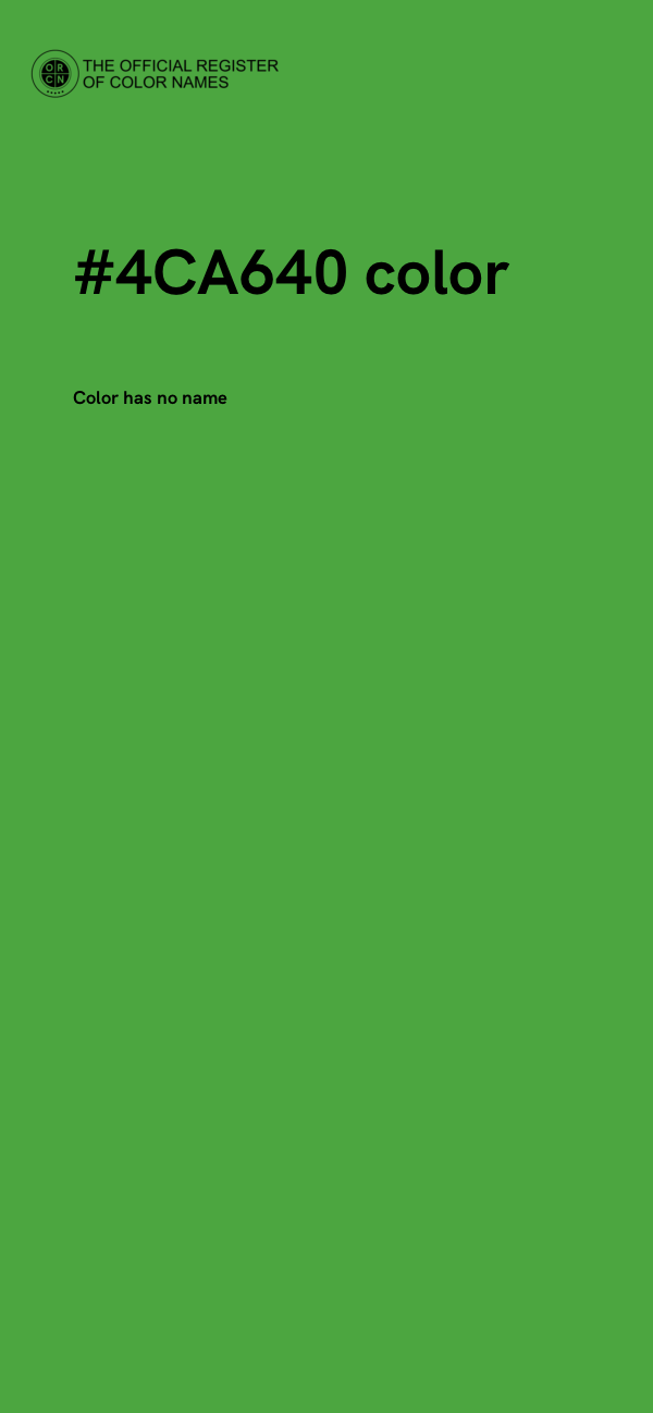 #4CA640 color image