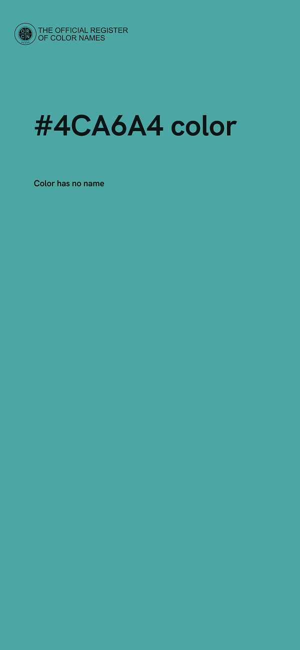 #4CA6A4 color image
