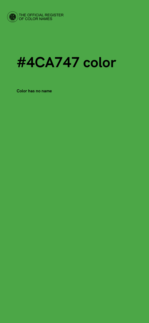 #4CA747 color image
