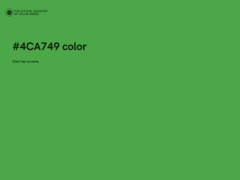 #4CA749 color image