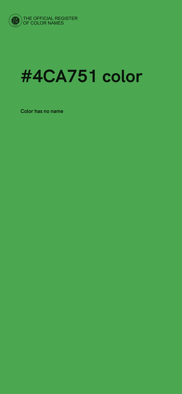 #4CA751 color image