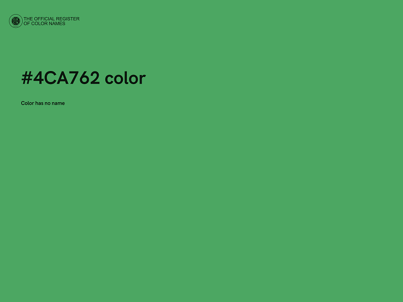 #4CA762 color image