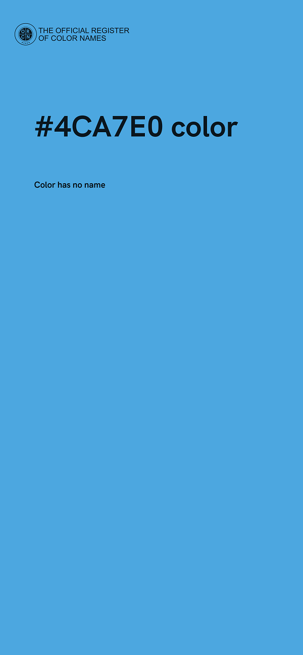 #4CA7E0 color image