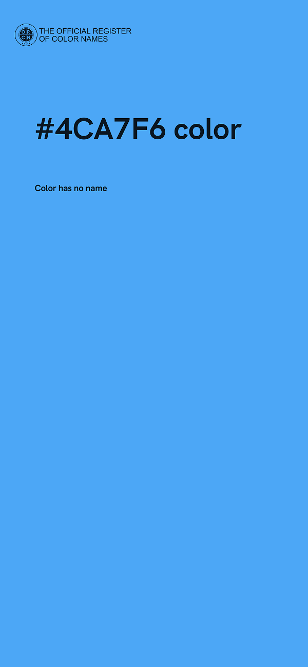 #4CA7F6 color image