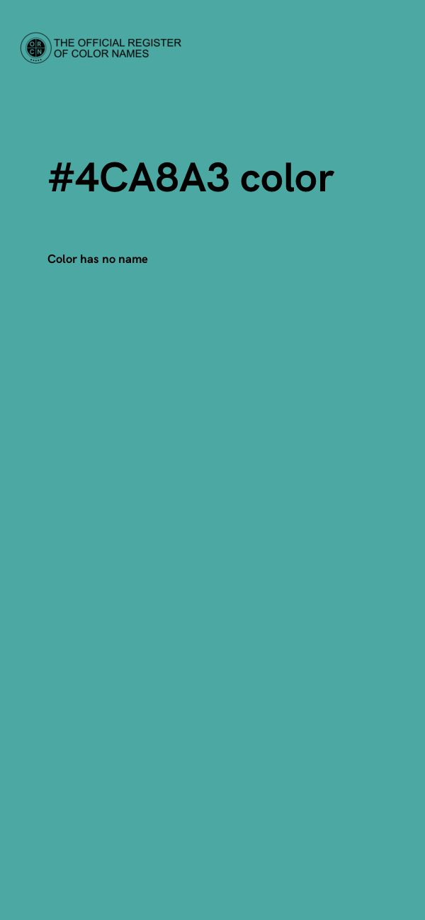 #4CA8A3 color image