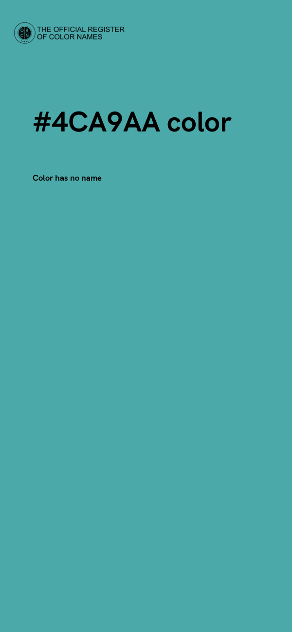 #4CA9AA color image