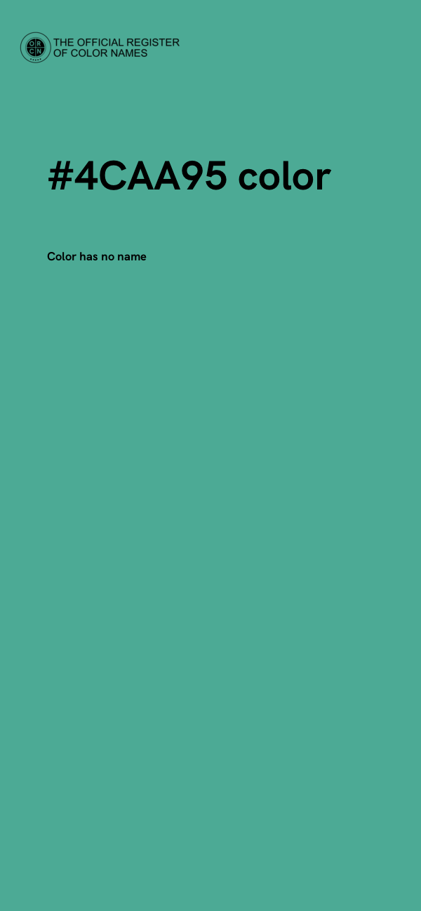 #4CAA95 color image