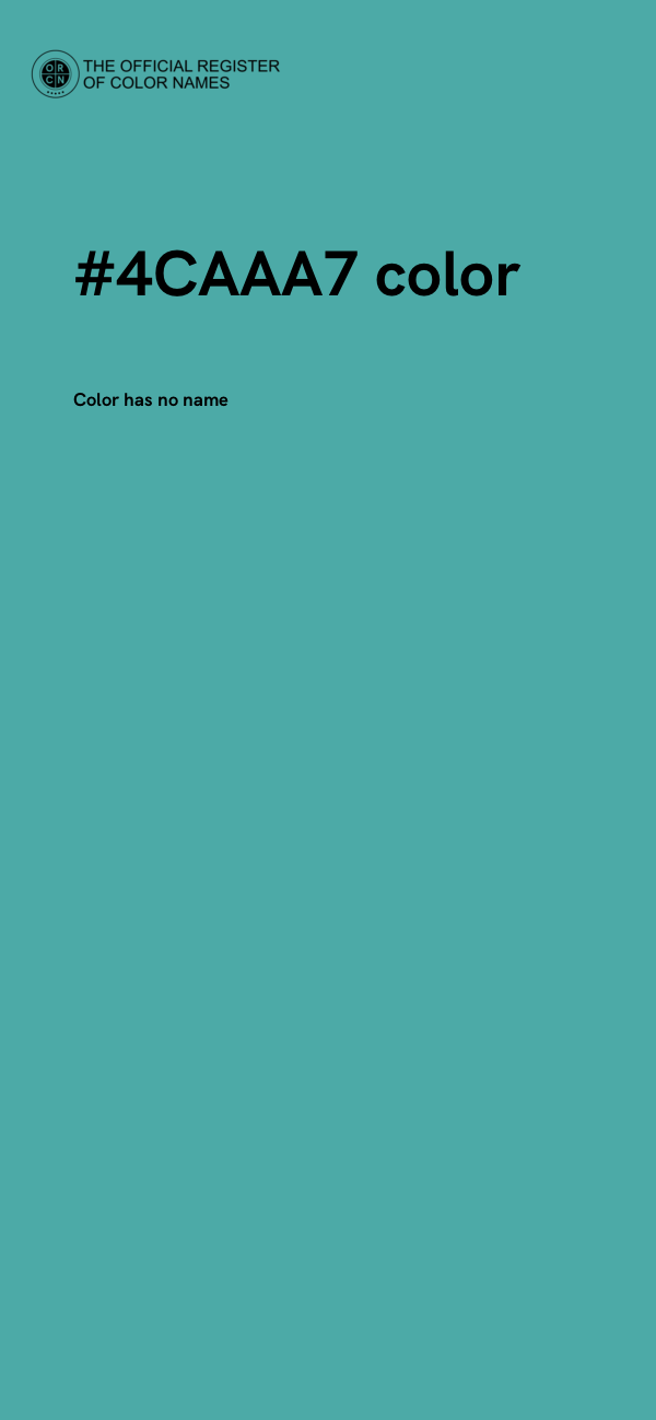 #4CAAA7 color image