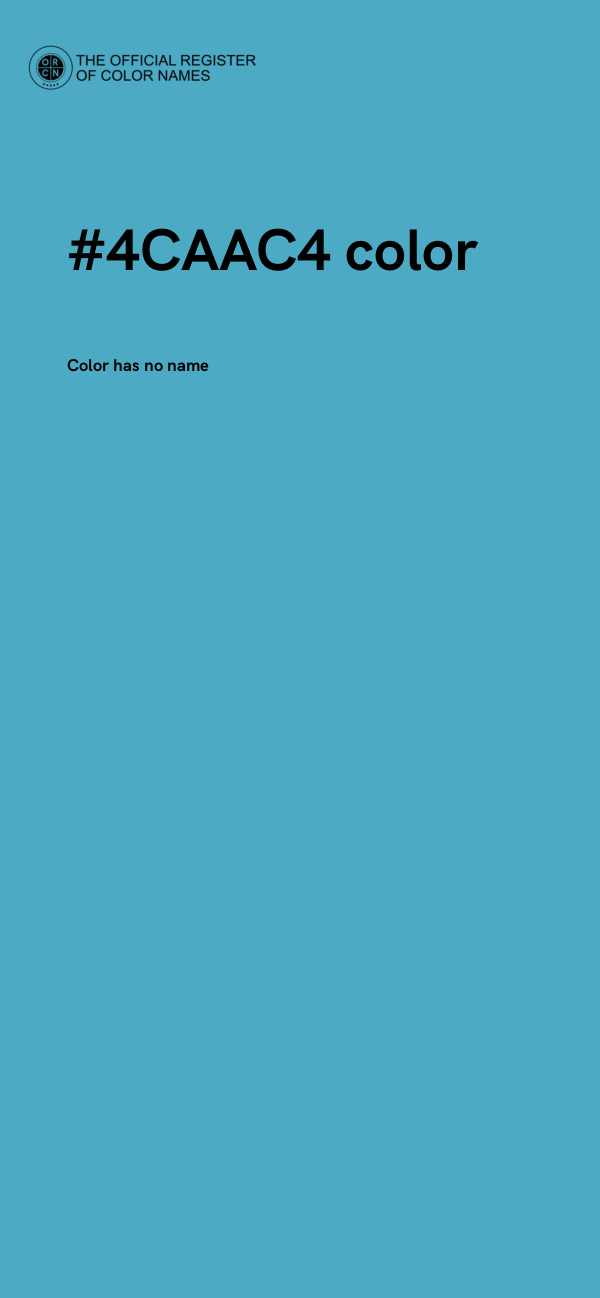 #4CAAC4 color image