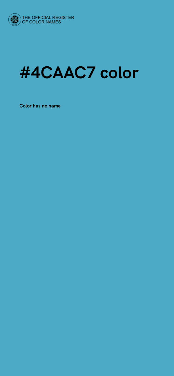 #4CAAC7 color image