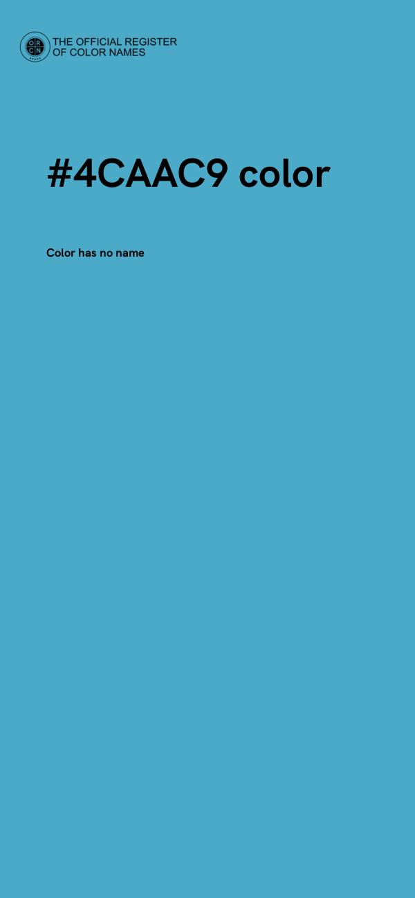 #4CAAC9 color image