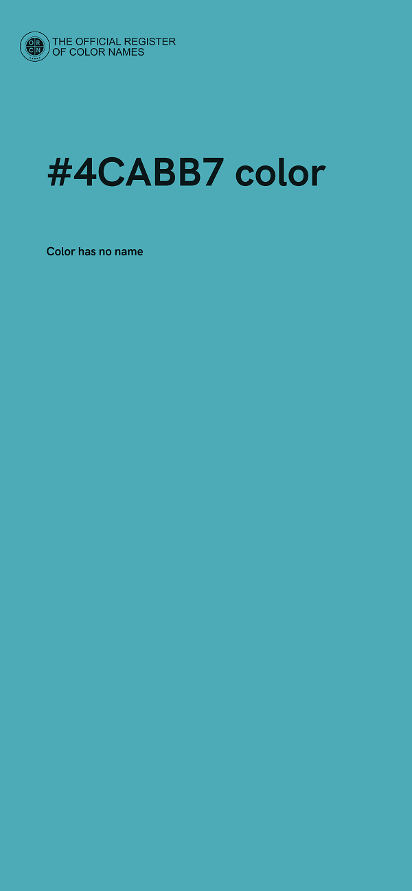 #4CABB7 color image