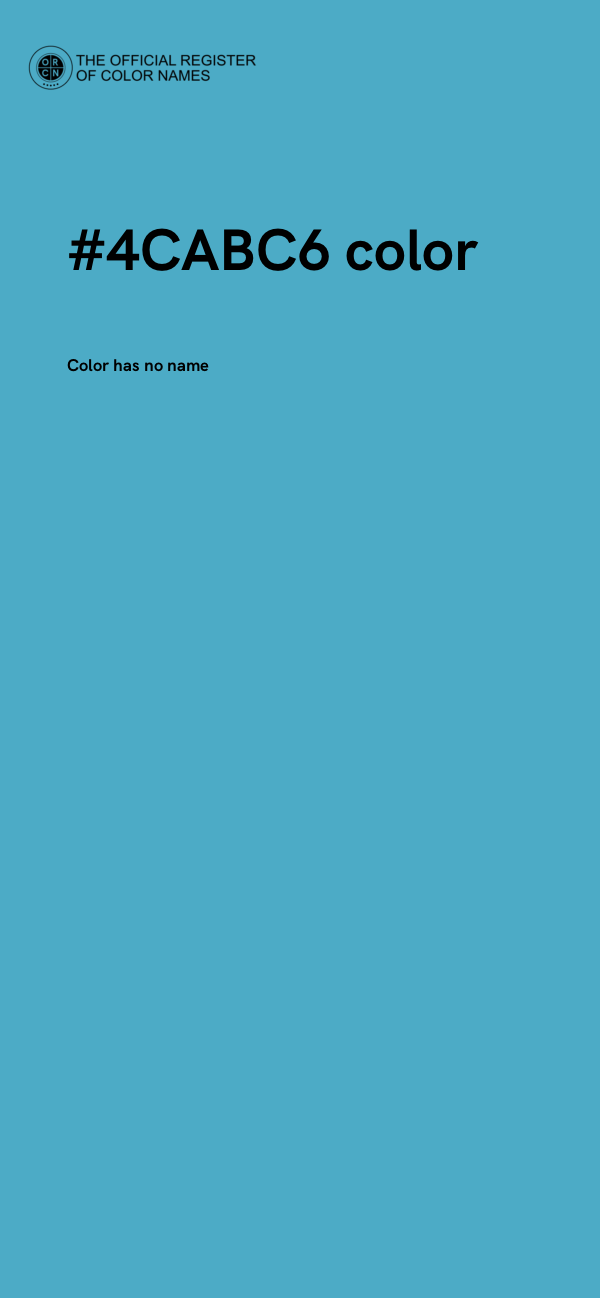#4CABC6 color image