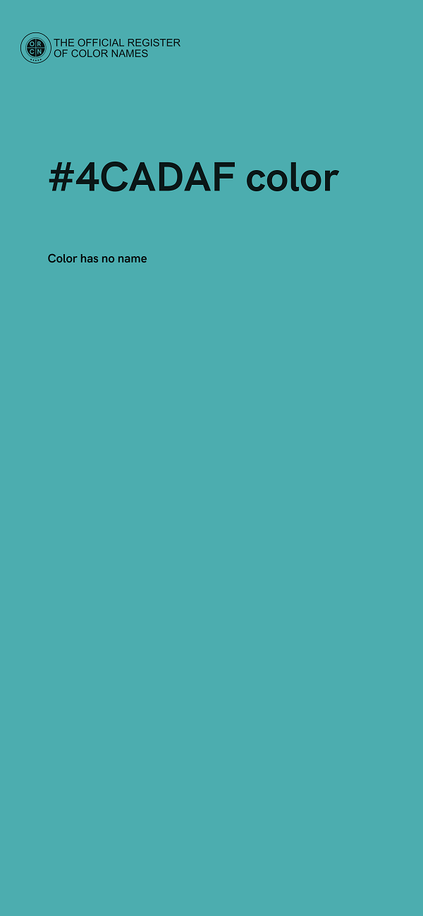 #4CADAF color image
