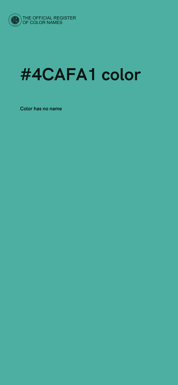 #4CAFA1 color image