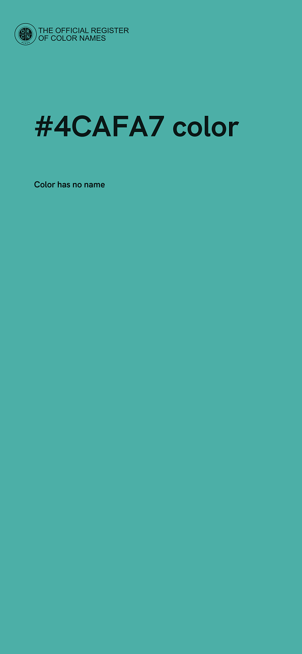 #4CAFA7 color image