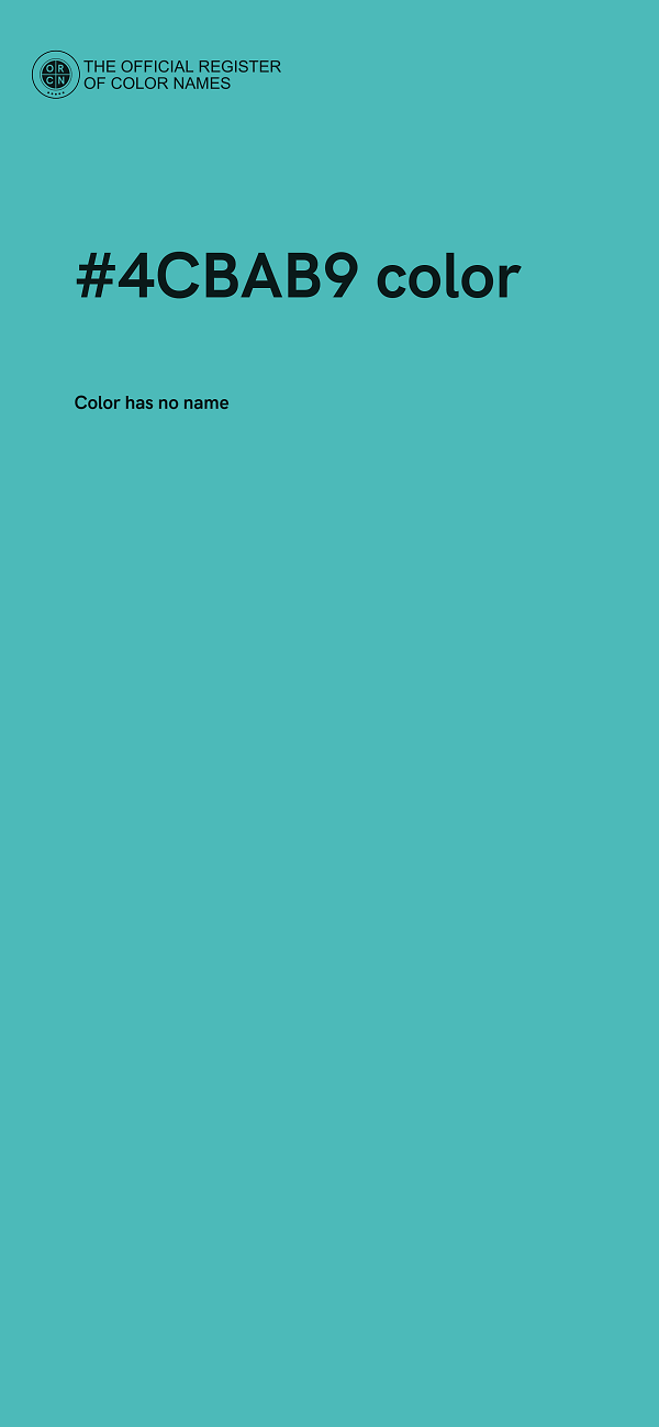 #4CBAB9 color image