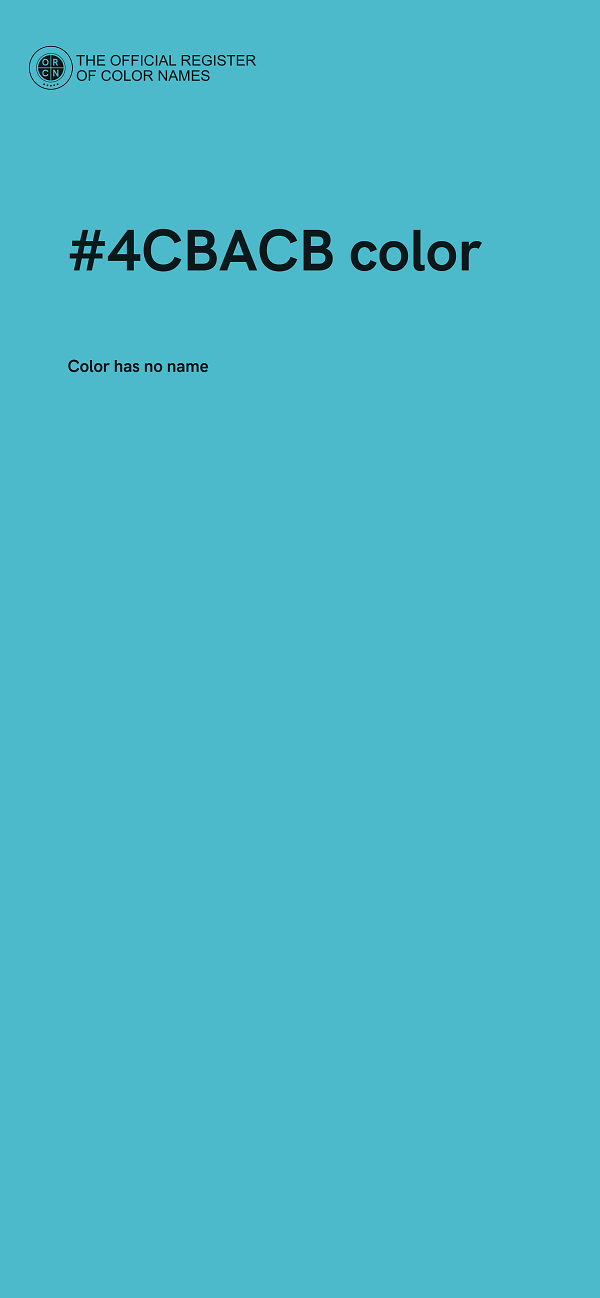 #4CBACB color image
