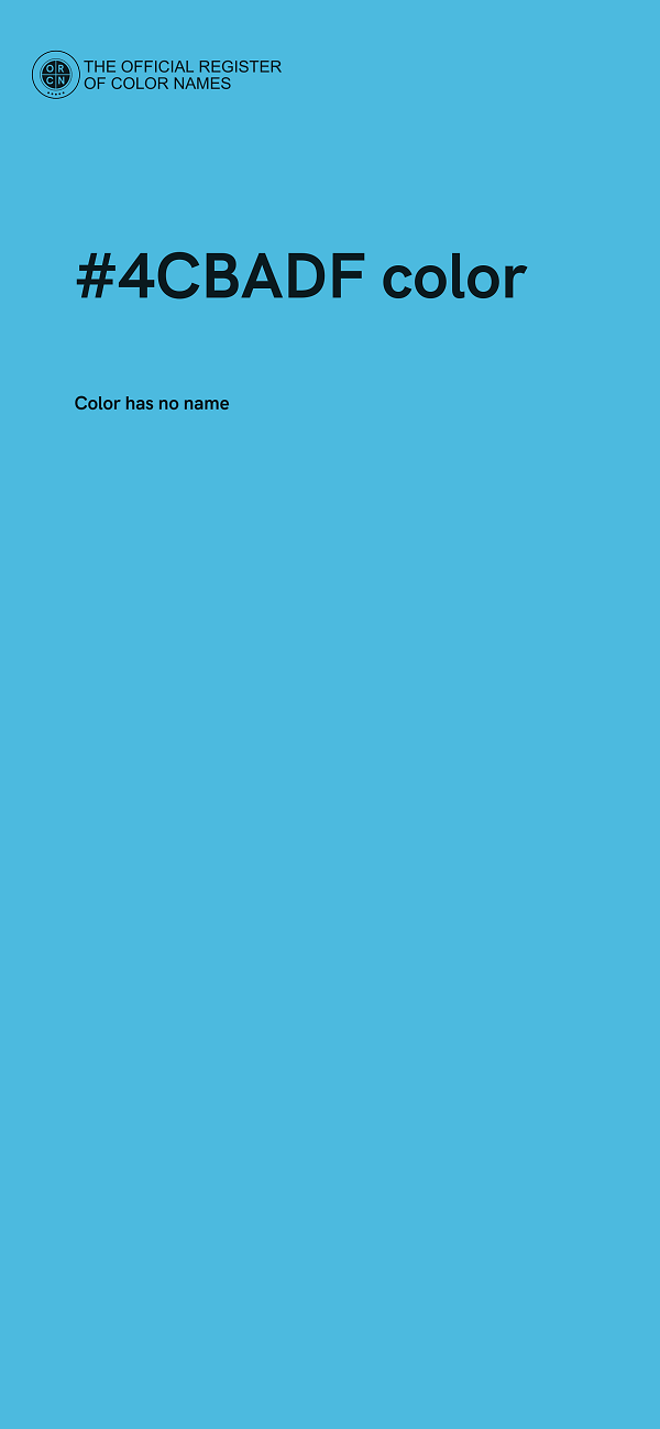 #4CBADF color image