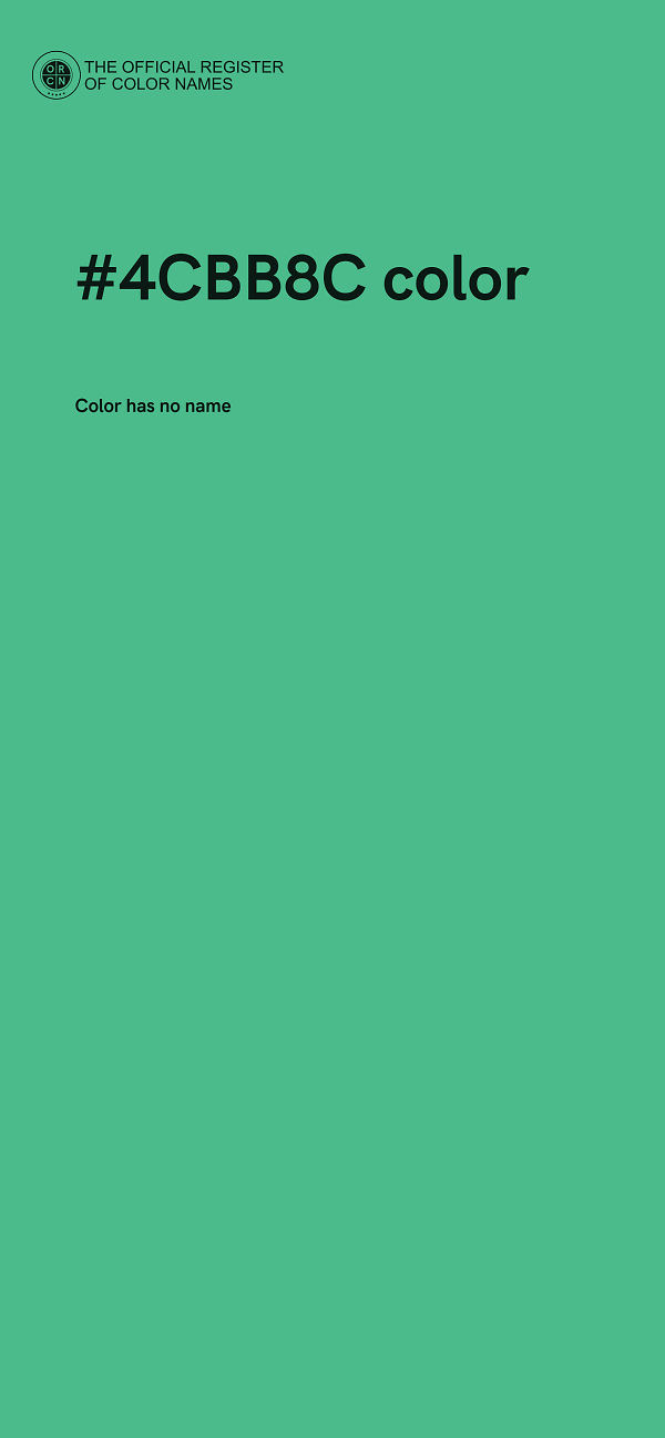 #4CBB8C color image