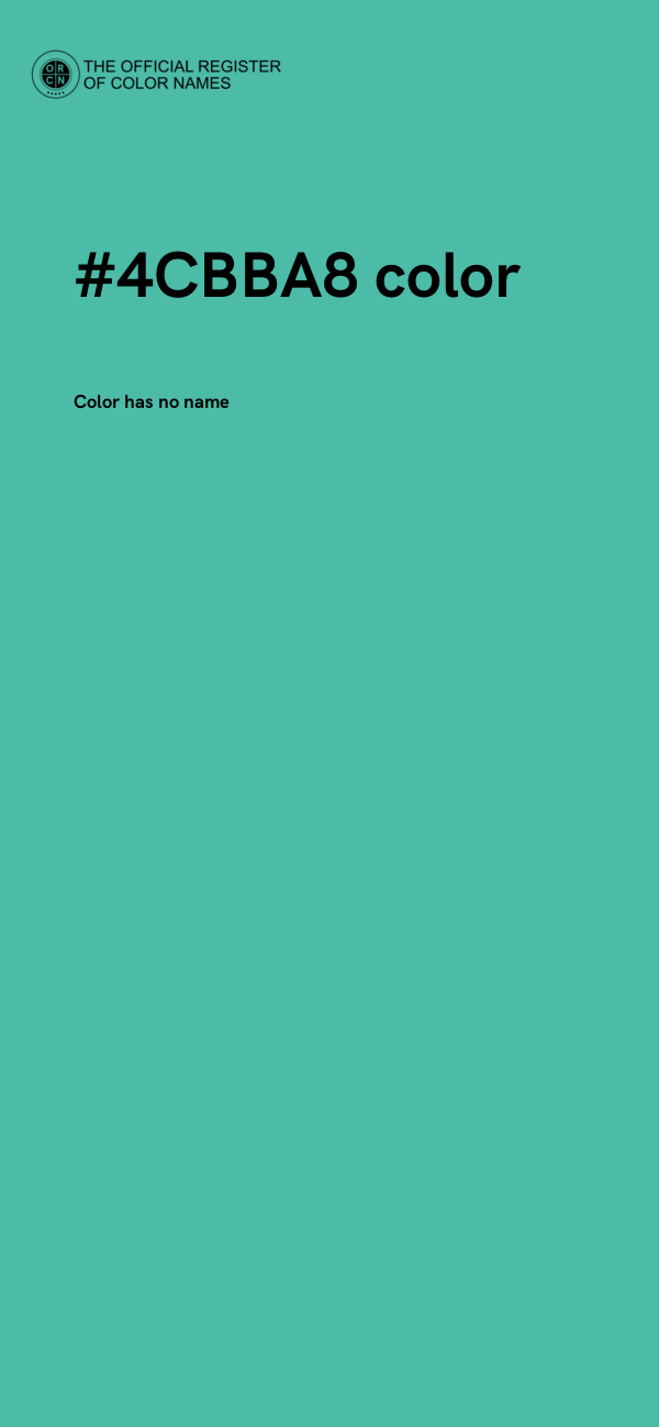 #4CBBA8 color image