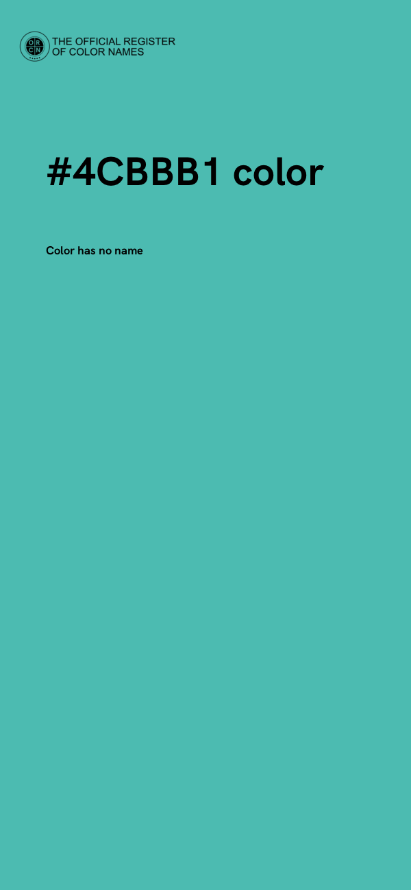 #4CBBB1 color image