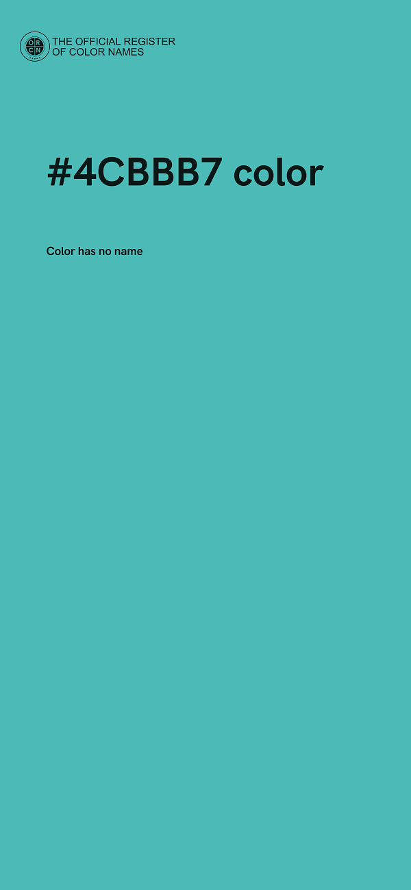 #4CBBB7 color image