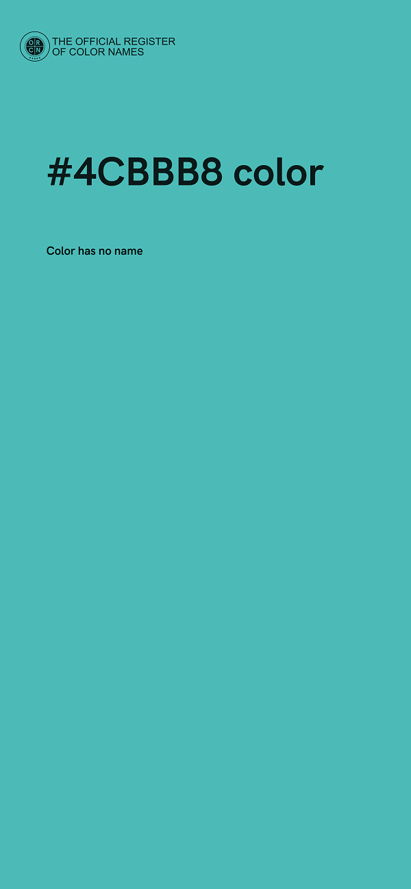 #4CBBB8 color image
