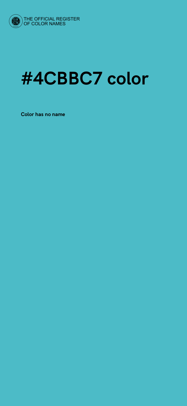 #4CBBC7 color image