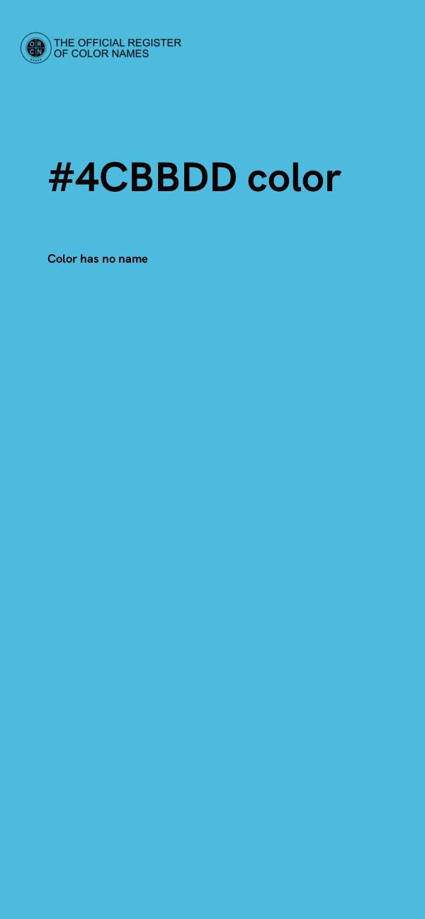 #4CBBDD color image
