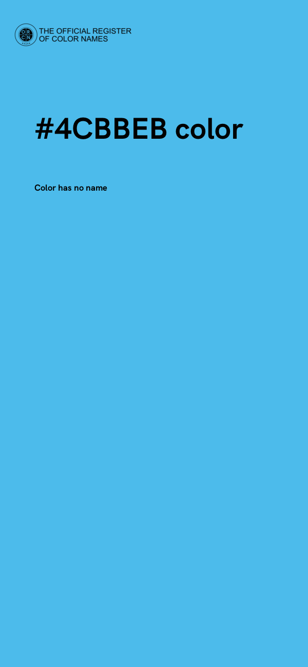 #4CBBEB color image