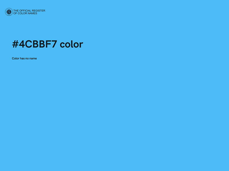 #4CBBF7 color image