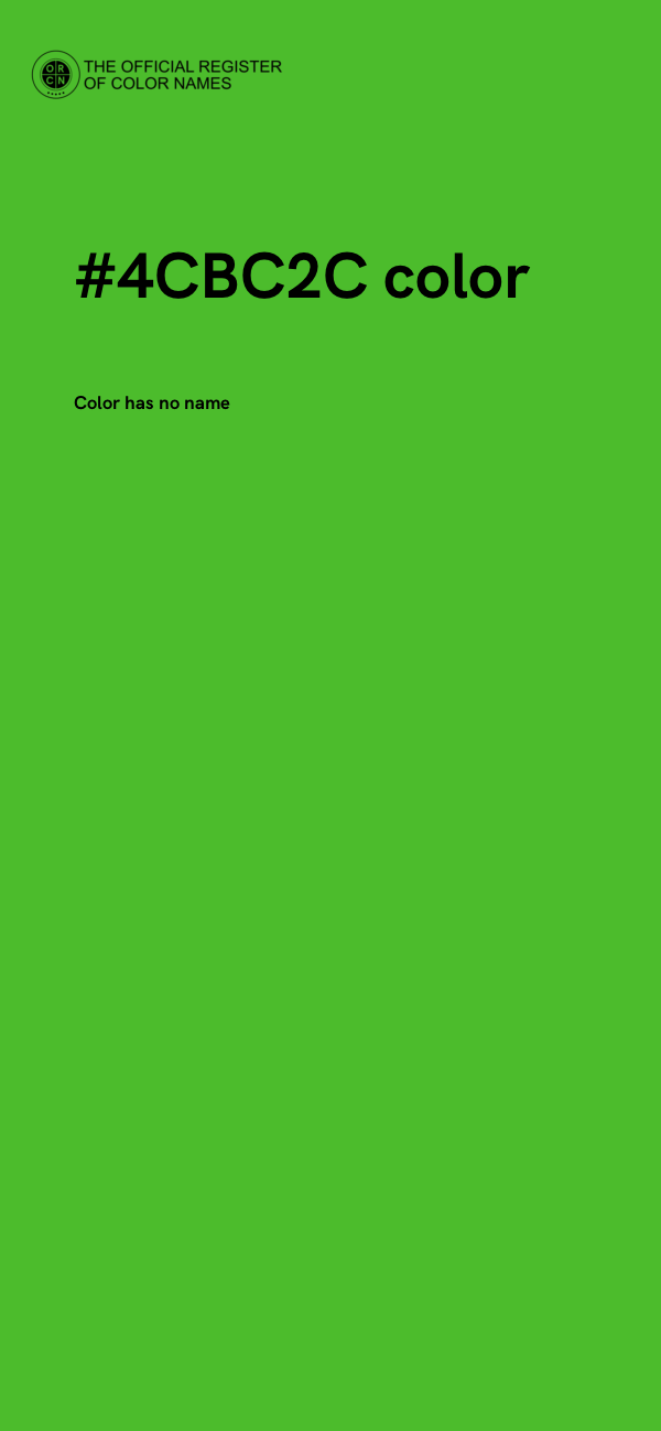 #4CBC2C color image