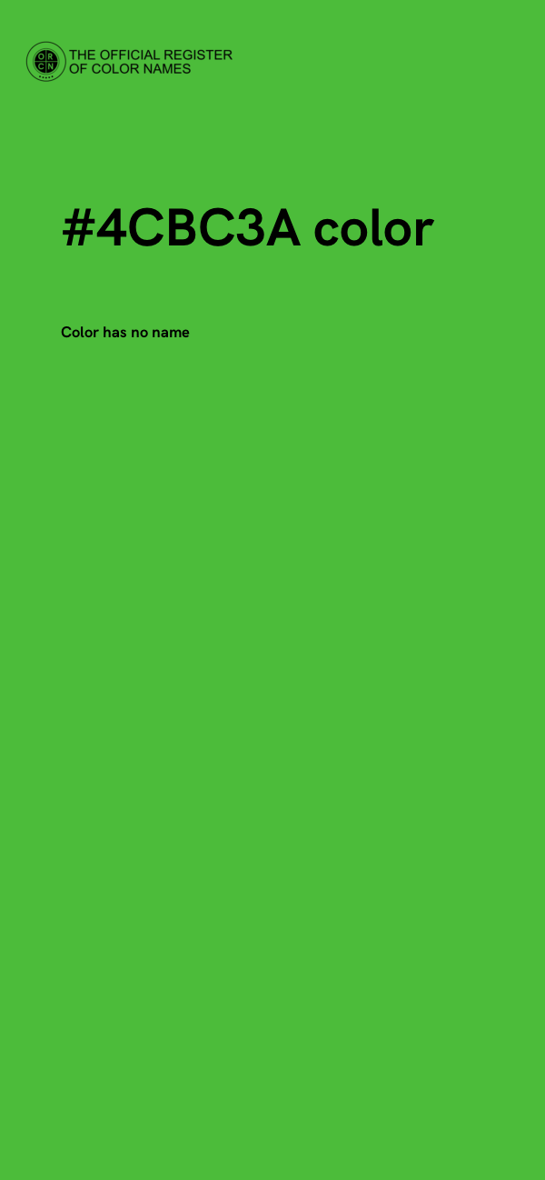 #4CBC3A color image