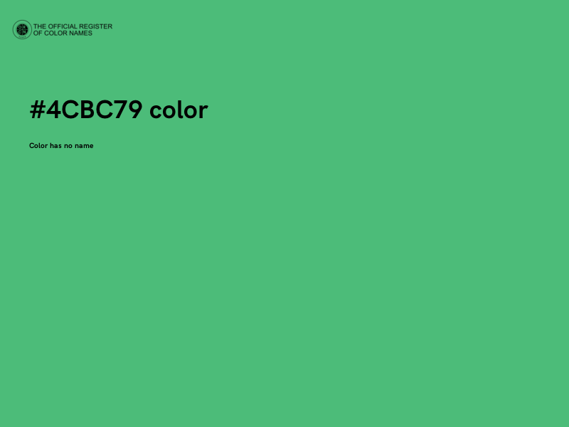 #4CBC79 color image