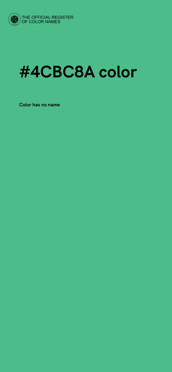 #4CBC8A color image