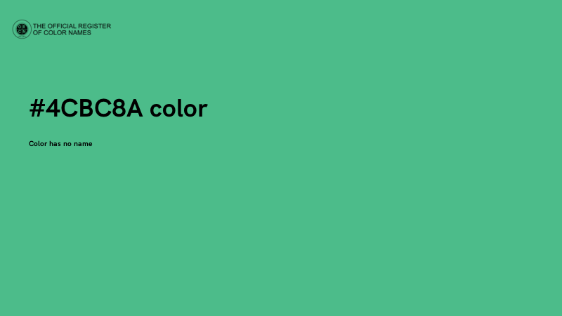 #4CBC8A color image