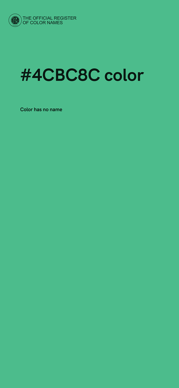 #4CBC8C color image