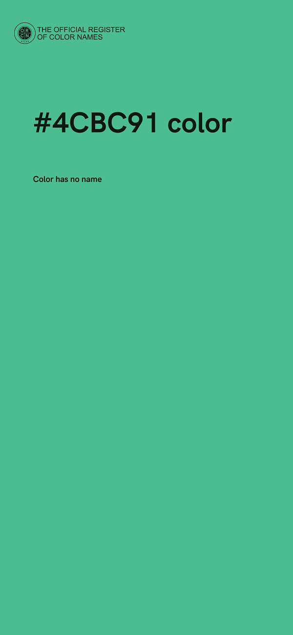 #4CBC91 color image